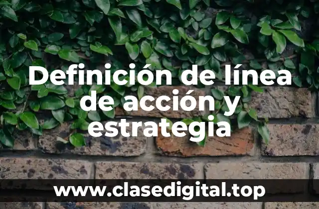 Definición de línea de acción y estrategia