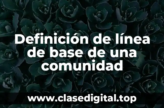 Definición de línea de base de una comunidad
