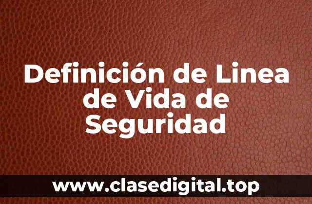📗 Definición técnica de Línea de Vida de Seguridad