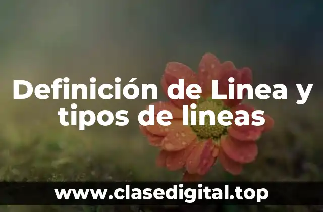 Definición de Linea y tipos de lineas