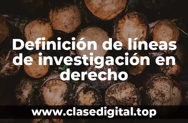 📗 Definición técnica de línea de investigación en derecho