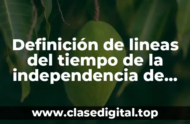 Ejemplos de líneas del tiempo de la independencia de México