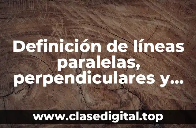 ➡️ Definición técnica de líneas paralelas