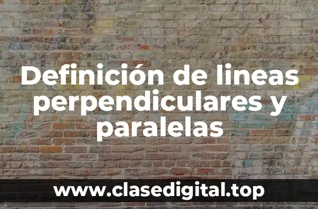 Ejemplos de lineas perpendiculares y paralelas
