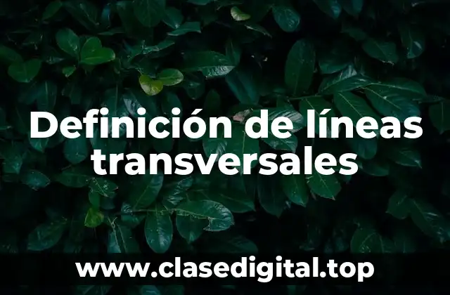 Definición de líneas transversales