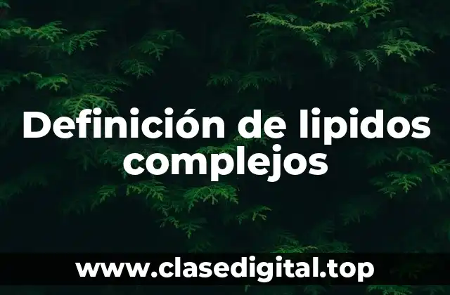 Definición de lipidos complejos
