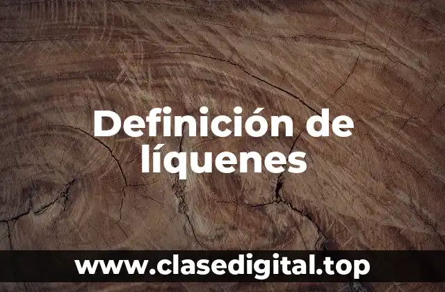 Definición de líquenes