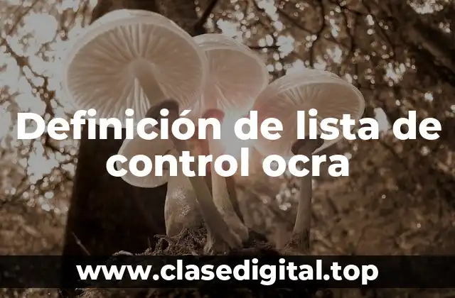 Definición de lista de control ocra