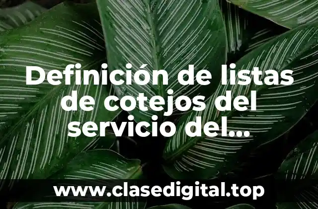 Definición de listas de cotejos del servicio del vacunación