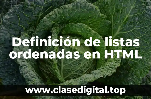 Definición de listas ordenadas en HTML