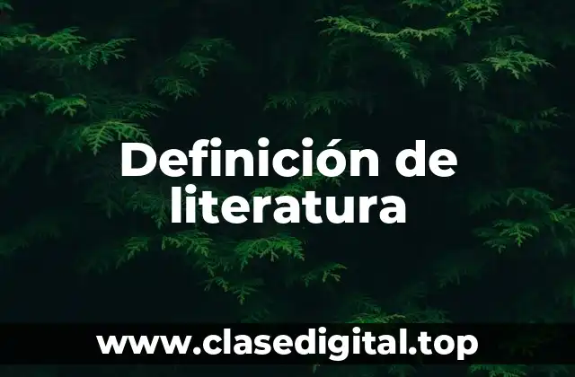 Definición técnica de literatura