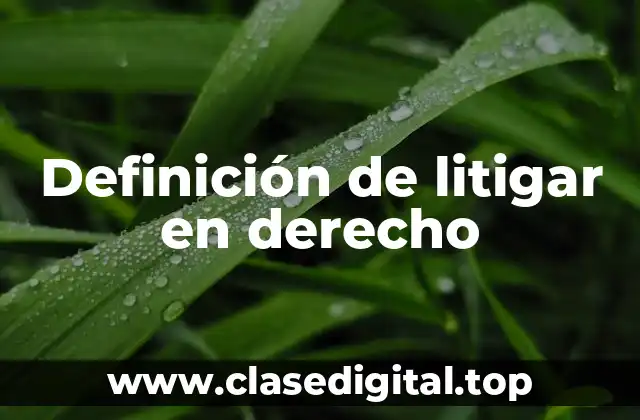 Definición de litigar en derecho