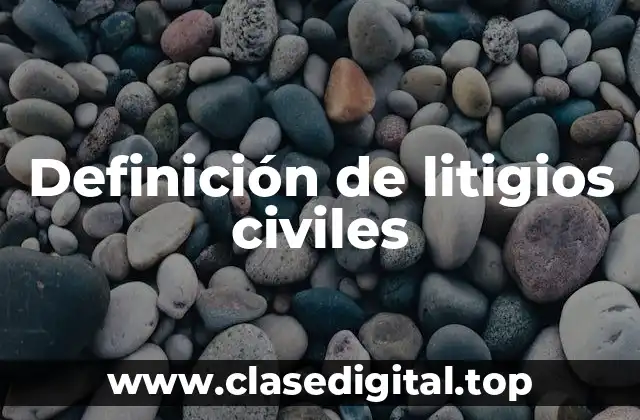 Definición de litigios civiles