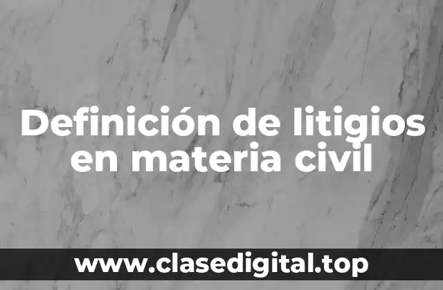 Definición de litigios en materia civil