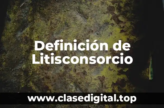 Definición de Litisconsorcio