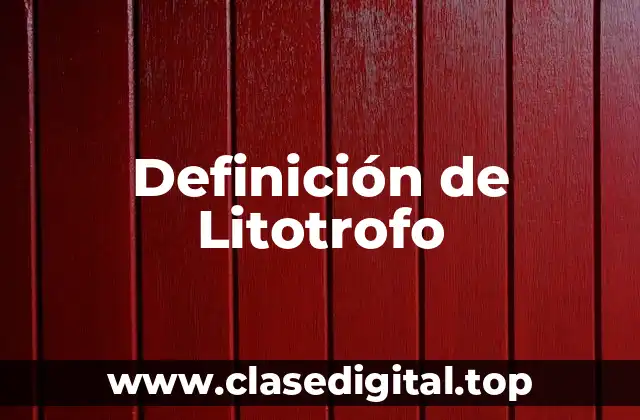 Definición de Litotrofo