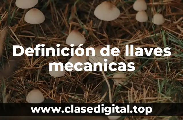 Definición de llaves mecanicas