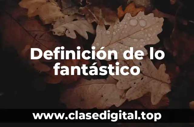 Definición de lo fantástico