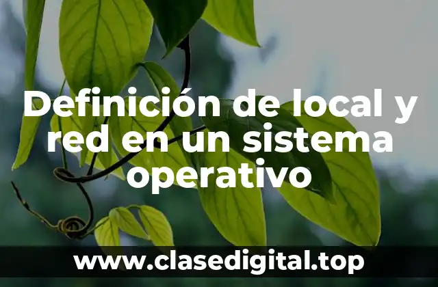 Definición de local y red en un sistema operativo
