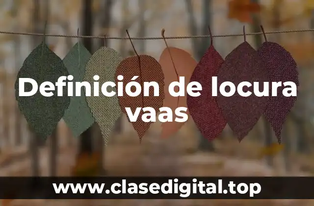 Definición de locura vaas