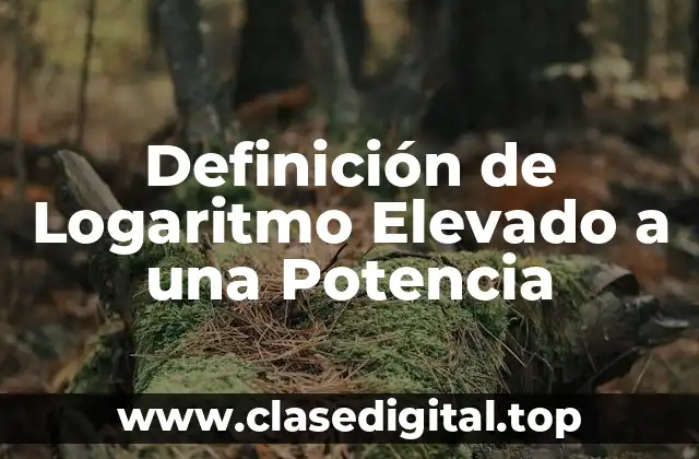 Definición de Logaritmo Elevado a una Potencia