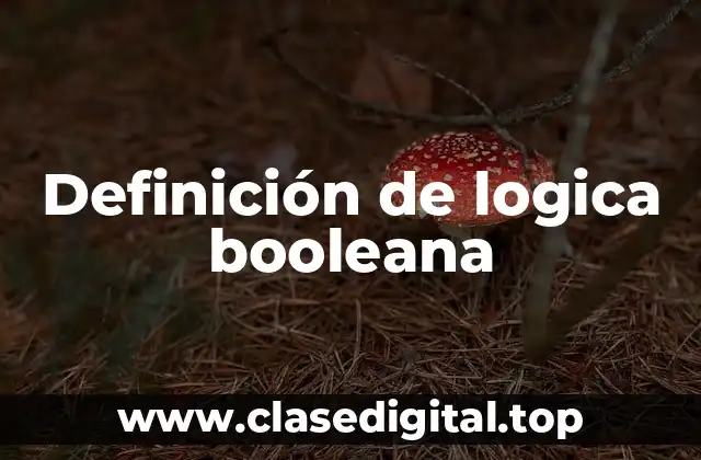 Definición de logica booleana