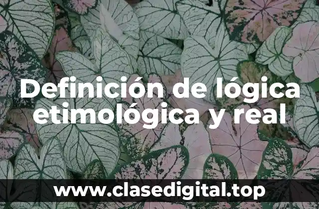 Definición de lógica etimológica y real