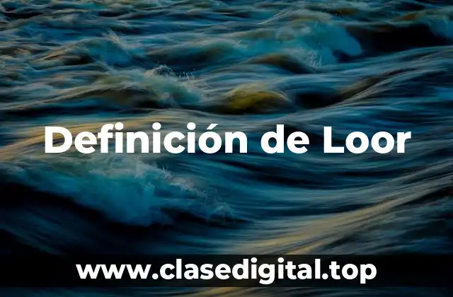 Definición de Loor