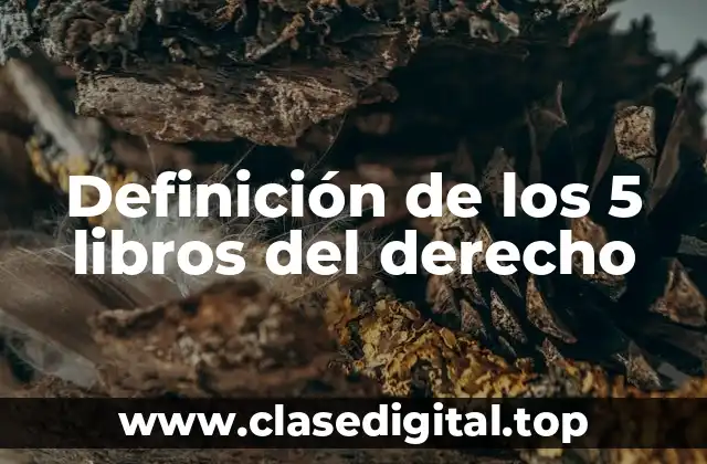 Definición de los 5 libros del derecho