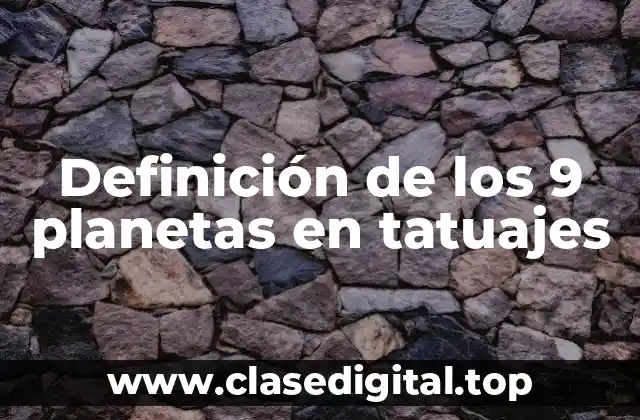 Definición de los 9 planetas en tatuajes