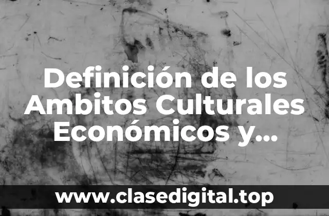 Definición de los Ambitos Culturales Económicos y Políticos