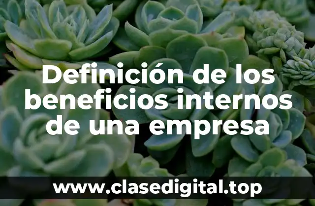 Definición técnica de los beneficios internos de una empresa