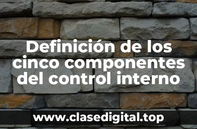 Definición de los cinco componentes del control interno