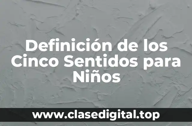 Definición de los Cinco Sentidos para Niños