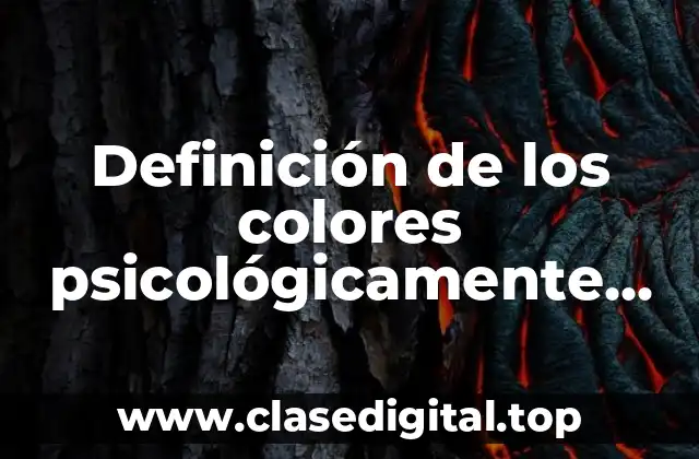 Definición de los colores psicológicamente sociales