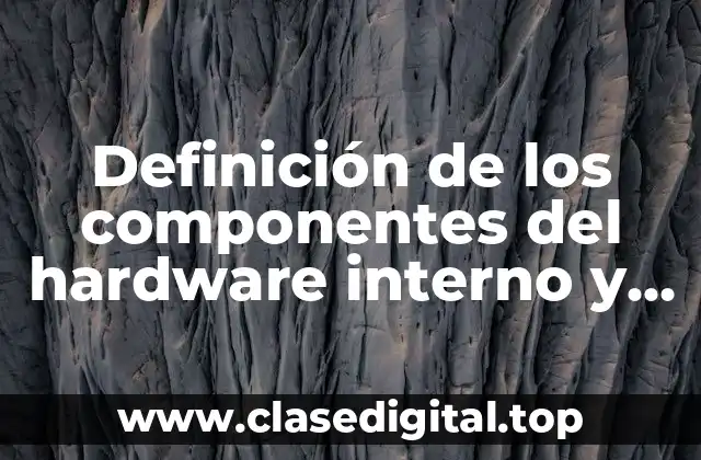 Definición de los componentes del hardware interno y externo