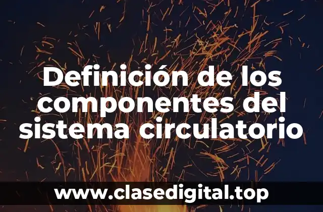 Definición de los componentes del sistema circulatorio