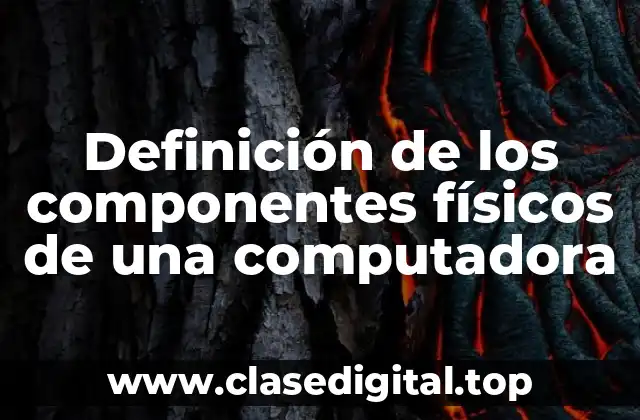 Definición de los componentes físicos de una computadora