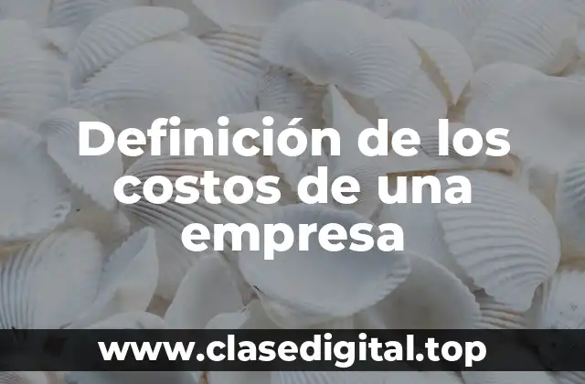 Definición técnica de los costos de una empresa