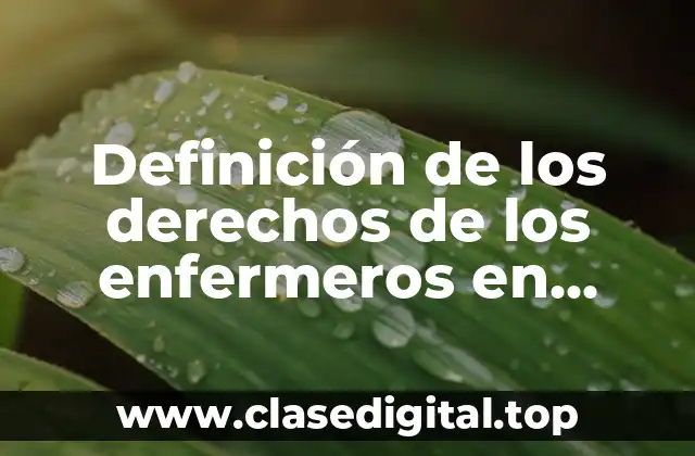 Definición de los derechos de los enfermeros en México