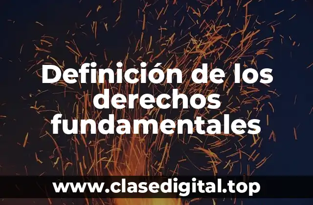 Definición de los derechos fundamentales