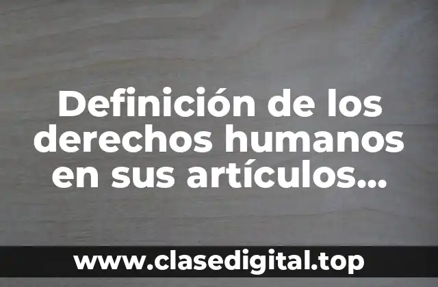 Definición técnica de los derechos humanos