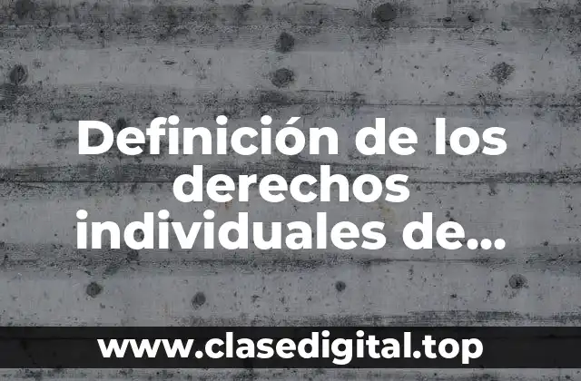 Definición de los derechos individuales de trabajo en México