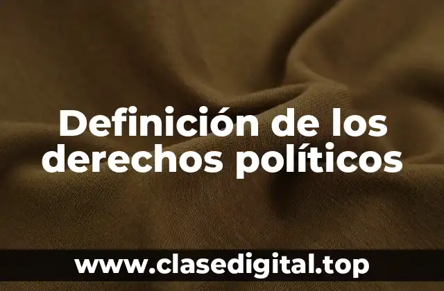 Definición de los derechos políticos