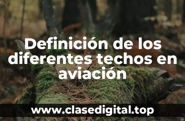 Definición de los diferentes techos en aviación