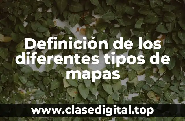 Definición de los diferentes tipos de mapas