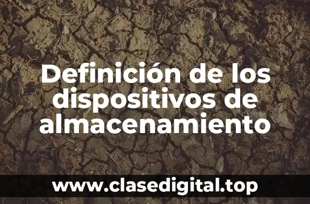 Definición de los dispositivos de almacenamiento