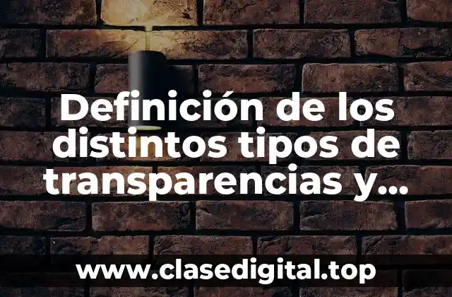 Ejemplos de transparencia