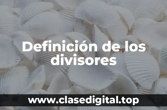 Definición de los divisores