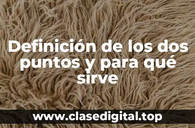Definición de los dos puntos y para qué sirve